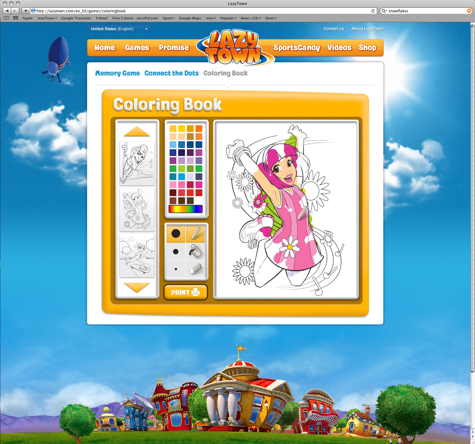 lazy town coloring pages games kids - photo #32