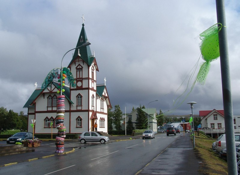 Streets of Husavik, Iceland