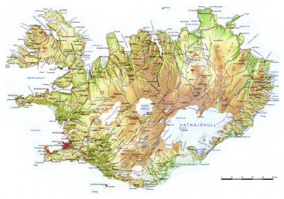 map of Iceland