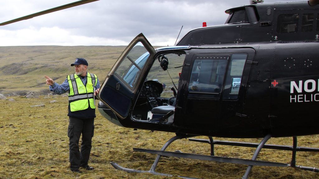 ruslendingur, helicopter and Haifoss  